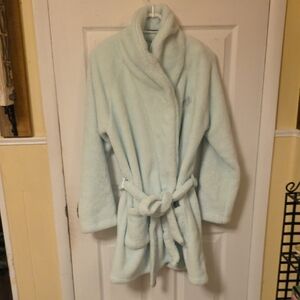 Victoria's Secret Angel Cozy Short Soft Mint Green Robe Plush Size M/L